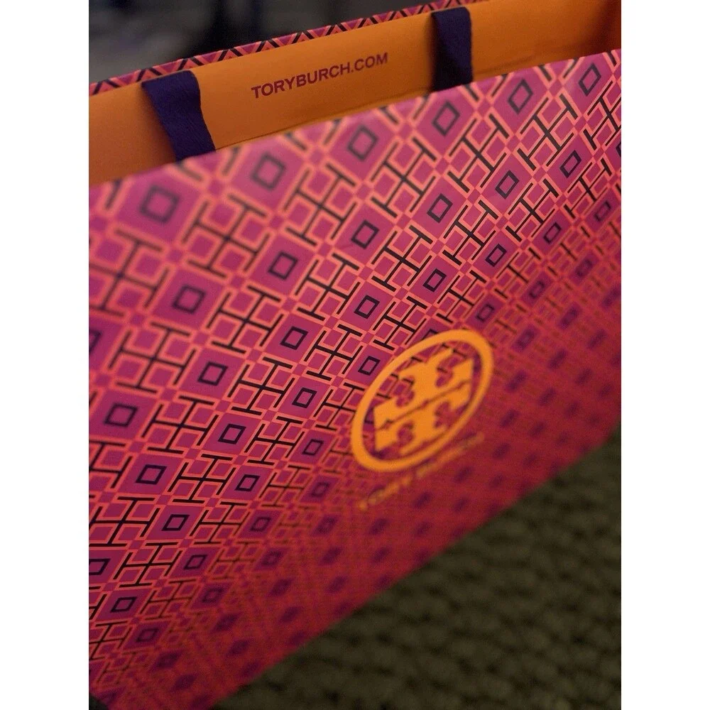 Authentic Tory Burch Logo Large Gift Bag 20x16x6